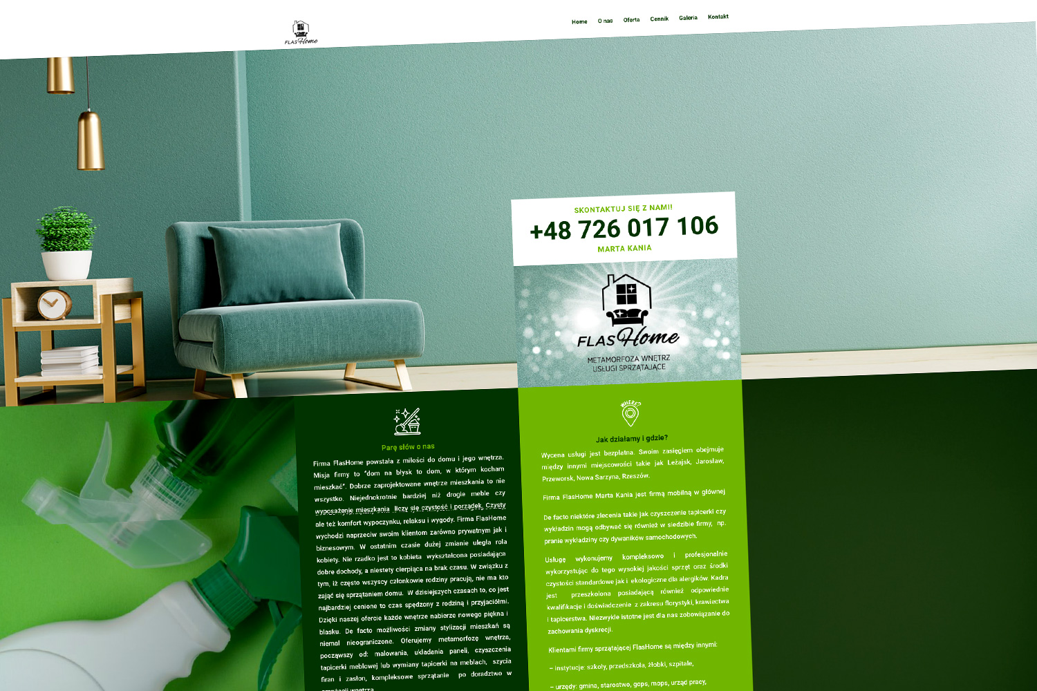 strony internetowe usługi