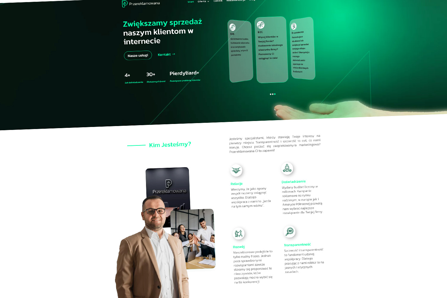 strony internetowe usługi