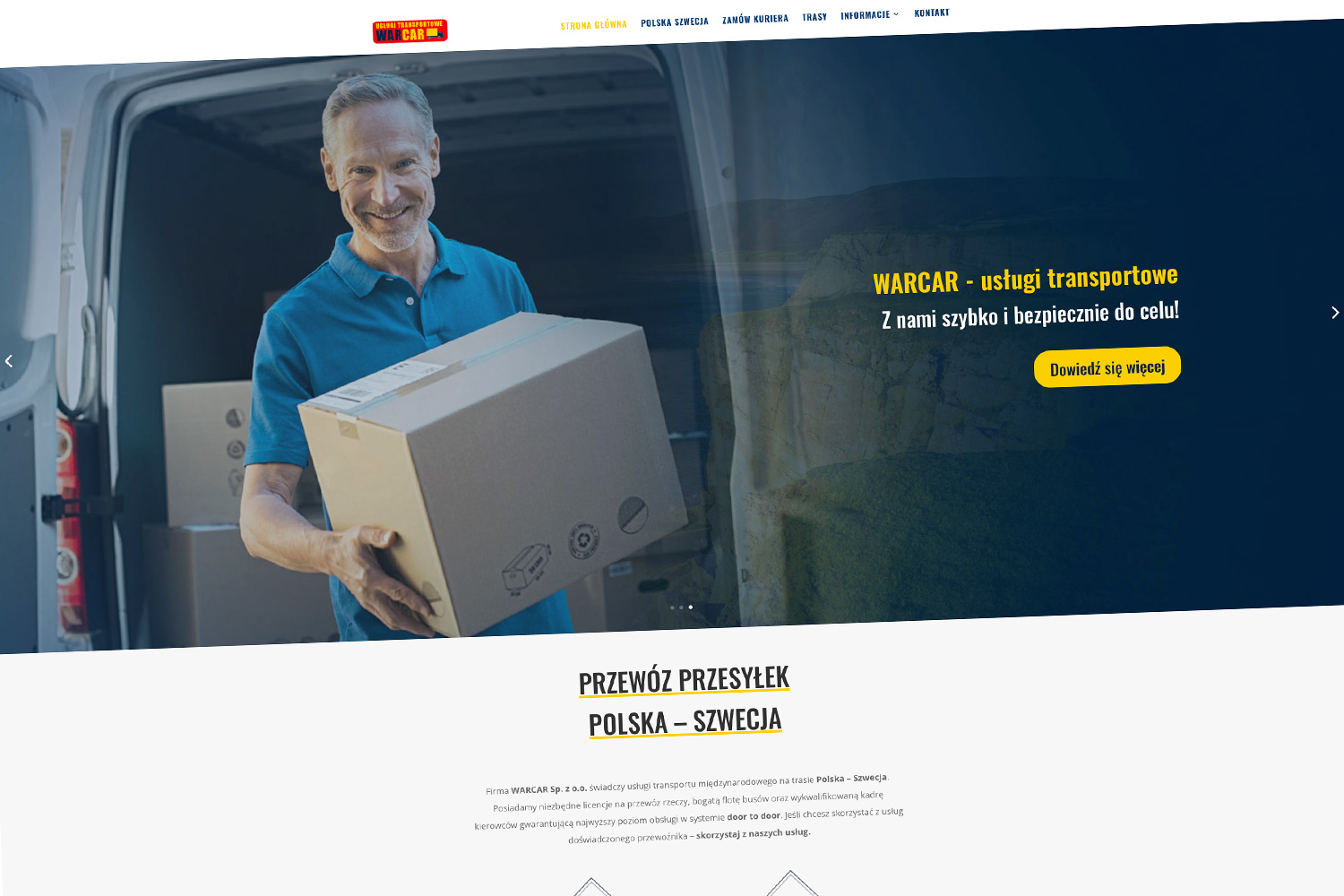 strony internetowe transport